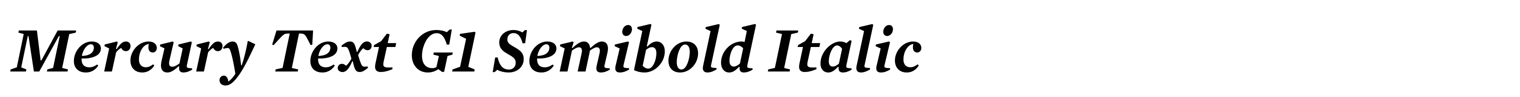 Mercury Text G1 Semibold Italic
